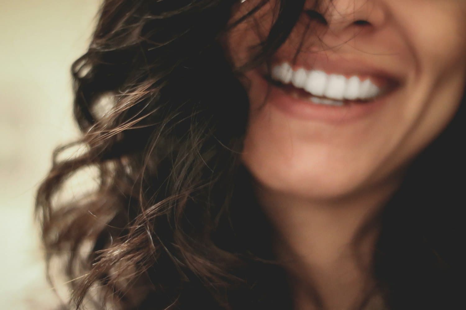 Close-up of healthy, white teeth